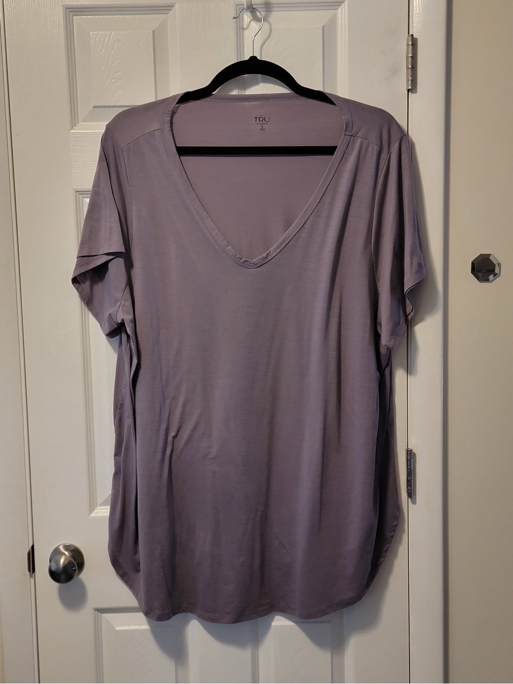 Torrid Lavender Tru V-Neck Short Sleeve Tee
